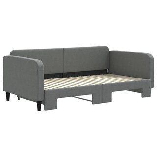 Foto 3 | Foto 3 | Cama Diván Moderna Vidaxl Con Cama Nido Estructura De Madera Maciza Gris Oscuro - Venta Internacional.