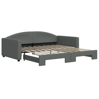 Foto 1 | Foto 1 | Cama De Día Vitaxl Tapizada Con Almacenamiento Y Extensión En Gris Oscuro - Venta Internacional.
