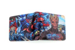 Monedero De Piel Con Doble Pliegue Groot Galaxy Guardian - Venta Internacional.