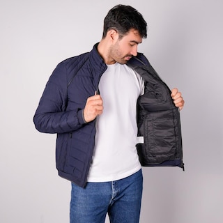 Foto 4 | Foto 4 | Chamarra Capitonada Para Hombre Con Bolsa En Pecho Greenlander Azul Marino