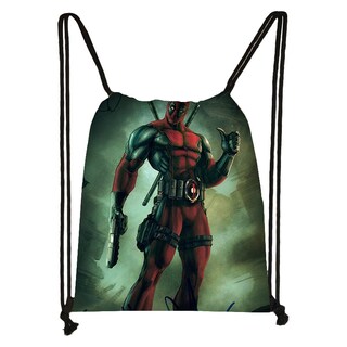 Foto 1 | Foto 1 | Bolsa Con Cordón Deadpool Anime String Para Natación Gimnasio 32 X 38 Cm - Venta Internacional.