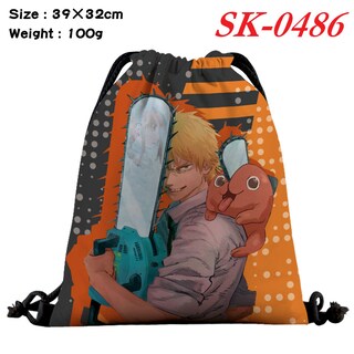 Foto 2 | Foto 2 | Bolsa Con Cordón Para Hombre Motosierras Anime Natación Gimnasio 39 X 32 Cm - Venta Internacional.