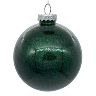 Foto 1 | Foto 1 | Adorno Navideño Vickerman Bola Transparente Con Brillantina Verde Medianoche - Venta Internacional.