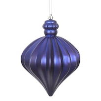 Adorno Navideño Vickerman Cebolla Mate Azul Cobalto 6 Cm - Venta Internacional.