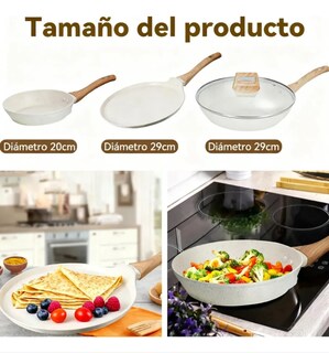 Foto 4 | Foto 4 | Juego de Sartenes Blancas 4 Piezas