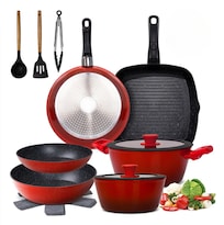 Batería de Cocina con Antiadherente 18 Piezas