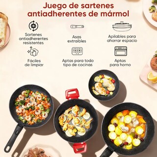 Foto 4 | Foto 4 | Batería de Cocina con Antiadherente 18 Piezas