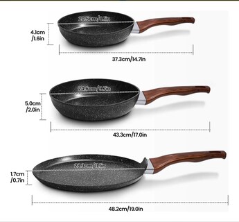 Foto 2 | Foto 2 | Juego de Sartenes con Antiadherente 3 Piezas