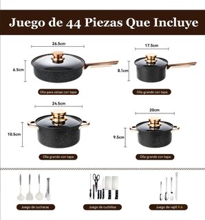 Foto 2 | Foto 2 | Batería de Cocina con Antiadherente 44 Piezas