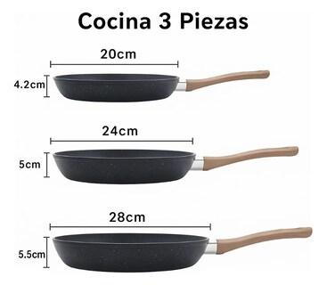 Foto 3 | Foto 3 | Juego de Sartenes Negros