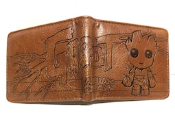 Cartera Baby Groot Galaxy Guardian De Piel De Anime Unisex - Venta Internacional.