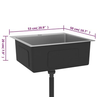 Foto 3 | Foto 3 | Fregadero De Cocina Vidaxl De Acero Inoxidable Hecho A Mano Con Acabado Satinado - Venta Internacional.