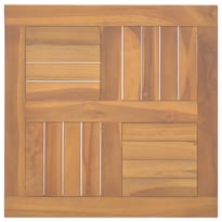 Tapa De Mesa Cuadrada 50x50 Cm De Madera Maciza De Teca Bussandri - Venta Internacional.