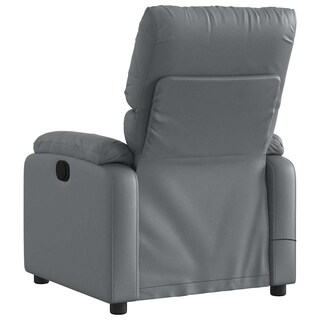Foto 6 | Foto 6 | Sillón Reclinable Eléctrico Con Masaje Vidaxl De Cuero Sintético Gris - Venta Internacional.