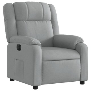 Foto 4 | Foto 4 | Sillón Reclinable Eléctrico Casafoyer Tapizado En Tela Gris Claro - Venta Internacional.