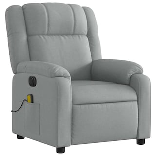 Foto 4 | Foto 4 | Sillón Reclinable Eléctrico Con Masaje Vidaxl En Tela Gris Claro - Venta Internacional.