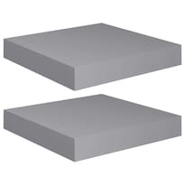 Conjunto De 2 Estantes Flotantes De Pared Modernos Vidaxl Miel Gris - Venta Internacional.