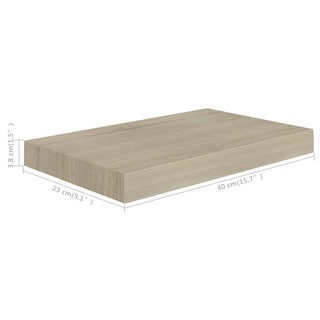 Foto 3 | Foto 3 | Estante De Pared Flotante Vidaxl Color Roble Con Diseño Panal Mdf 40x23x4 Cm - Venta Internacional.