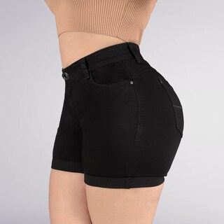 Foto 3 | Foto 3 | Short Sea Brazil Negro de Mezclilla Strech para Mujer