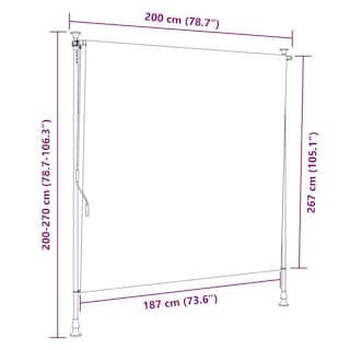Foto 3 | Foto 3 | Estor Enrollable Exterior Casafoyer Naranja/blanco 200x270 Cm - Venta Internacional.