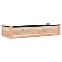 Huerto Elevado Casafoyer Con Forro 120x45x25 Cm Madera Maciza - Venta Internacional.