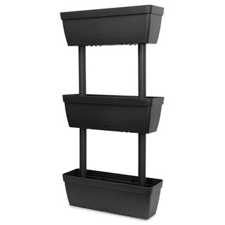 Foto 3 | Foto 3 | Set De 3 Maceteros Casafoyer Color Antracita De 39 4 Cm En Tpr - Venta Internacional.