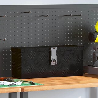 Foto 2 | Foto 2 | Caja De Almacenamiento Vidaxl De Aluminio Negro 50x20.5x15 Cm Con Cerradura - Venta Internacional.