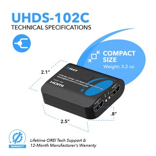 Foto 5 | Foto 5 | Divisor Hdmi Orei Uhds-102c 1x2 4k @60hz 18 Gbps Con Reductor - Venta Internacional.