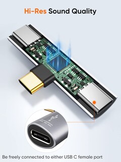 Foto 5 | Foto 5 | Adaptador De Carga Pd De Audio 2 En 1 Usb C Splitter Cablecreation - Venta Internacional.
