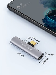 Foto 7 | Foto 7 | Adaptador De Carga Pd De Audio 2 En 1 Usb C Splitter Cablecreation - Venta Internacional.
