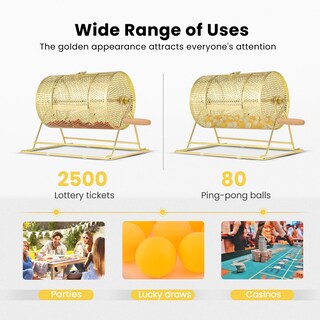 Foto 6 | Foto 6 | Tambor Para Sorteos Vivohome Chapado En Latón 28 Cm X 20 Cm Capacidad Para 2500 Boletos - Venta Internacional.