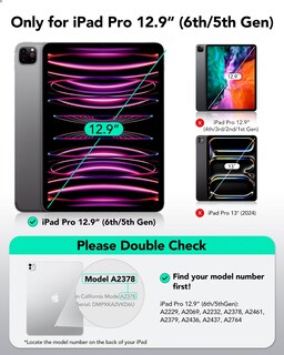 Foto 2 | Foto 2 | Funda Esr Para Ipad Pro 12.9 (2022/2021/2020) Y Ipad Air 13 - Venta Internacional.