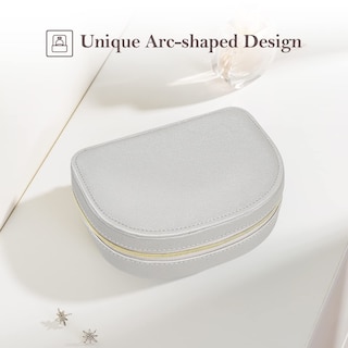 Foto 4 | Foto 4 | Caja De Joyería Procase Tamaño De Viaje En Forma De Concha De Mar De Cuero Pu - Venta Internacional.