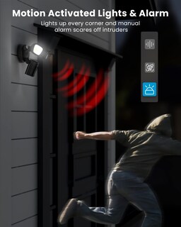 Foto 2 | Foto 2 | Cámara Con Foco Iegeek 2k Con Cable Para Exterior Con Sensor De Movimiento - Venta Internacional.