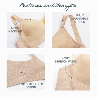 Foto 5 | Foto 5 | Sostén Playtex 18 Horas Soporte Sensacional Sin Aros 42b Blanco - Venta Internacional.