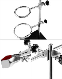 Foto 4 | Foto 4 | Conjunto De Soportes Para Laboratorio Qwork Soporte De Laboratorio De Acero Con Base - Venta Internacional.