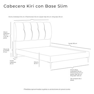 Foto 8 | Foto 8 | Cabecera Dicasa Kiri Lila Individual + Base Cama Slim Dicasa
