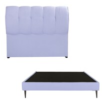 Cabecera Dicasa Kiri Lila Queen Size + Base Cama Slim Dicasa