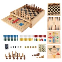 Set Combinado De Juegos De Mesa Gse Games & Sports Expert 9 En 1 Wood - Venta Internacional.