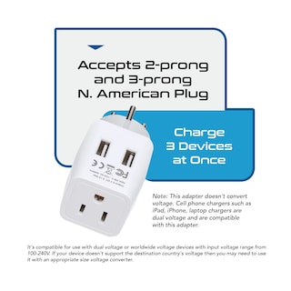 Foto 6 | Foto 6 | Adaptador De Viaje Ceptics Israel Palestina Tipo H Con Doble Usb - Venta Internacional.