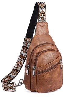 Foto 1 | Foto 1 | Bolso Bandolera Telena Para Mujer Bolsa Cruzada Cuero Vegano Marrón - Venta Internacional.