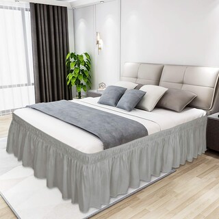 Foto 2 | Foto 2 | Falda Para Cama Fácil De Usar Para Cama Queen/king Con Caída De 45 Cm En Gris Claro - Venta Internacional.