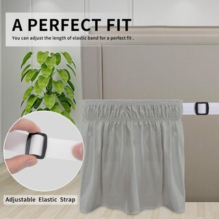 Foto 3 | Foto 3 | Falda Para Cama Fácil De Usar Para Cama Queen/king Con Caída De 45 Cm En Gris Claro - Venta Internacional.