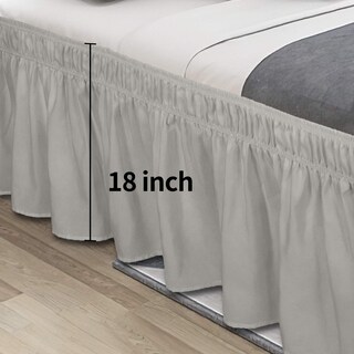 Foto 7 | Foto 7 | Falda Para Cama Fácil De Usar Para Cama Queen/king Con Caída De 45 Cm En Gris Claro - Venta Internacional.