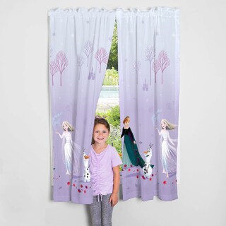 Foto 2 | Foto 2 | Paneles De Cortina Para Ventana Disney Frozen 2 Franco Para Niños 82x160 Cm - Venta Internacional.