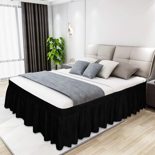 Foto 2 | Foto 2 | Falda De Cama Easy-going Para Cama Queen/king Con Caída De 22 Pulgadas Negro - Venta Internacional.