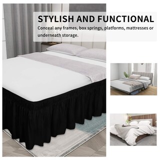 Foto 4 | Foto 4 | Falda De Cama Easy-going Para Cama Queen/king Con Caída De 22 Pulgadas Negro - Venta Internacional.