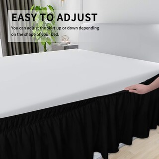 Foto 5 | Foto 5 | Falda De Cama Easy-going Para Cama Queen/king Con Caída De 22 Pulgadas Negro - Venta Internacional.