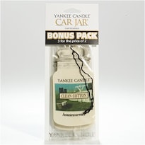 Ambientador De Auto Yankee Candle Clean Cotton Paquete De 3 - Venta Internacional.
