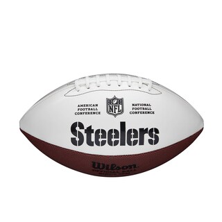 Foto 2 | Foto 2 | Balón De Fútbol Americano Wilson Nfl Live Team Autograph Pittsburgh Steelers - Venta Internacional.